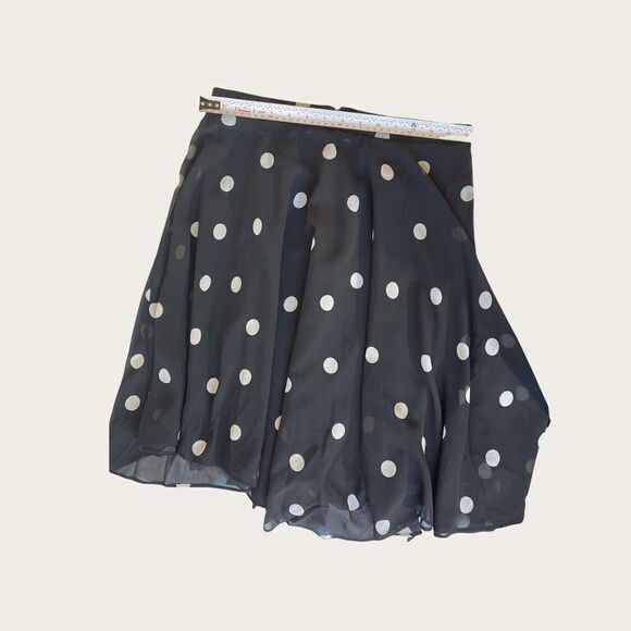 Premise Dotted Full Circle Skirt - Black and White - Size 8 - Picture 3 of 4